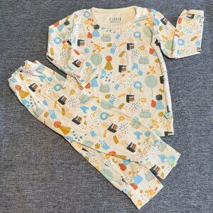 CLOVER Long Sleeve Pajamas Set - Multi-color Birthday Party Motif - 12 - 18 mo